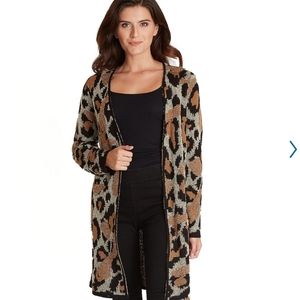Apt 9 Leopard Print Coatigan Cardigan Size XL